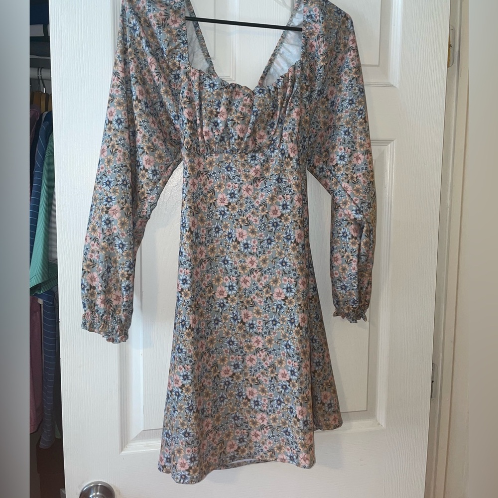Fall floral dress